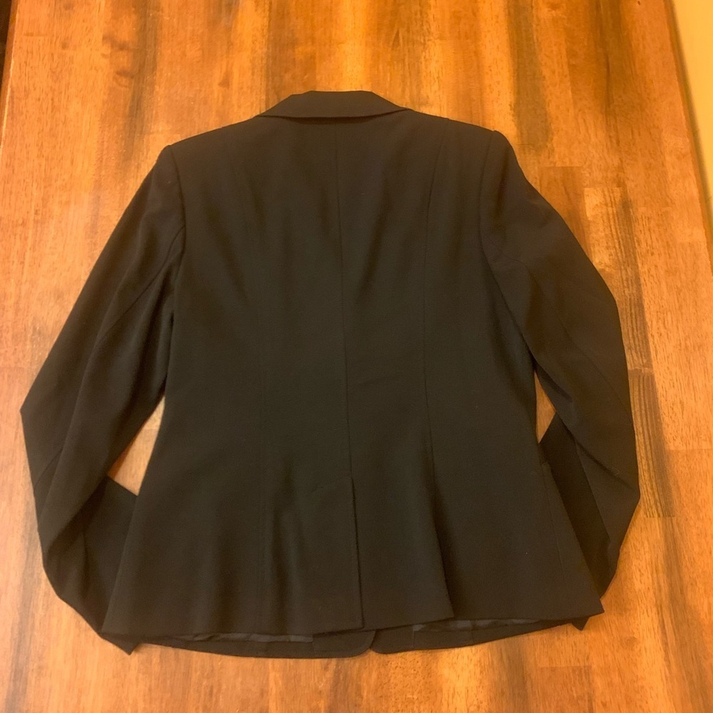 Rafaella blazer size 10 Black jacket 2 button Pockets thin shoulder pads - Picture 6 of 8